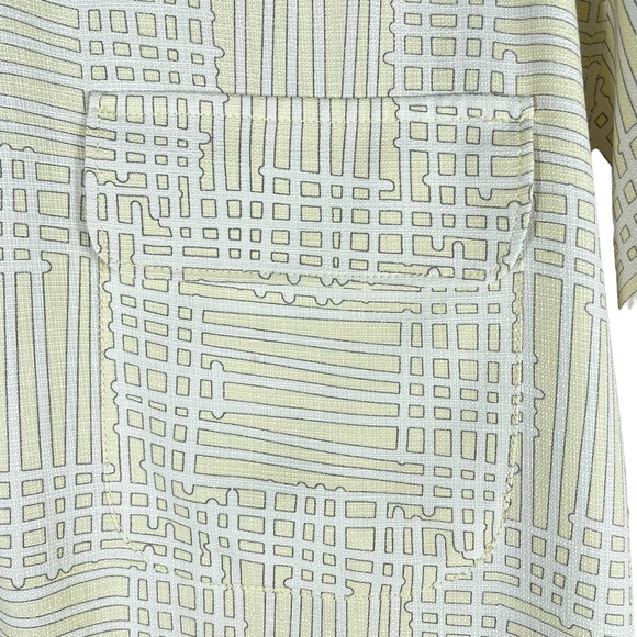 Tommy Bahama 100% Slk Retro Geometric Print Short Sleeve Camp Shirt Size Large - Picture 8 of 14